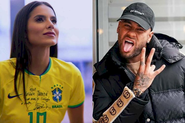 Modelo apontada como affair de Neymar está no mesmo hotel que parças